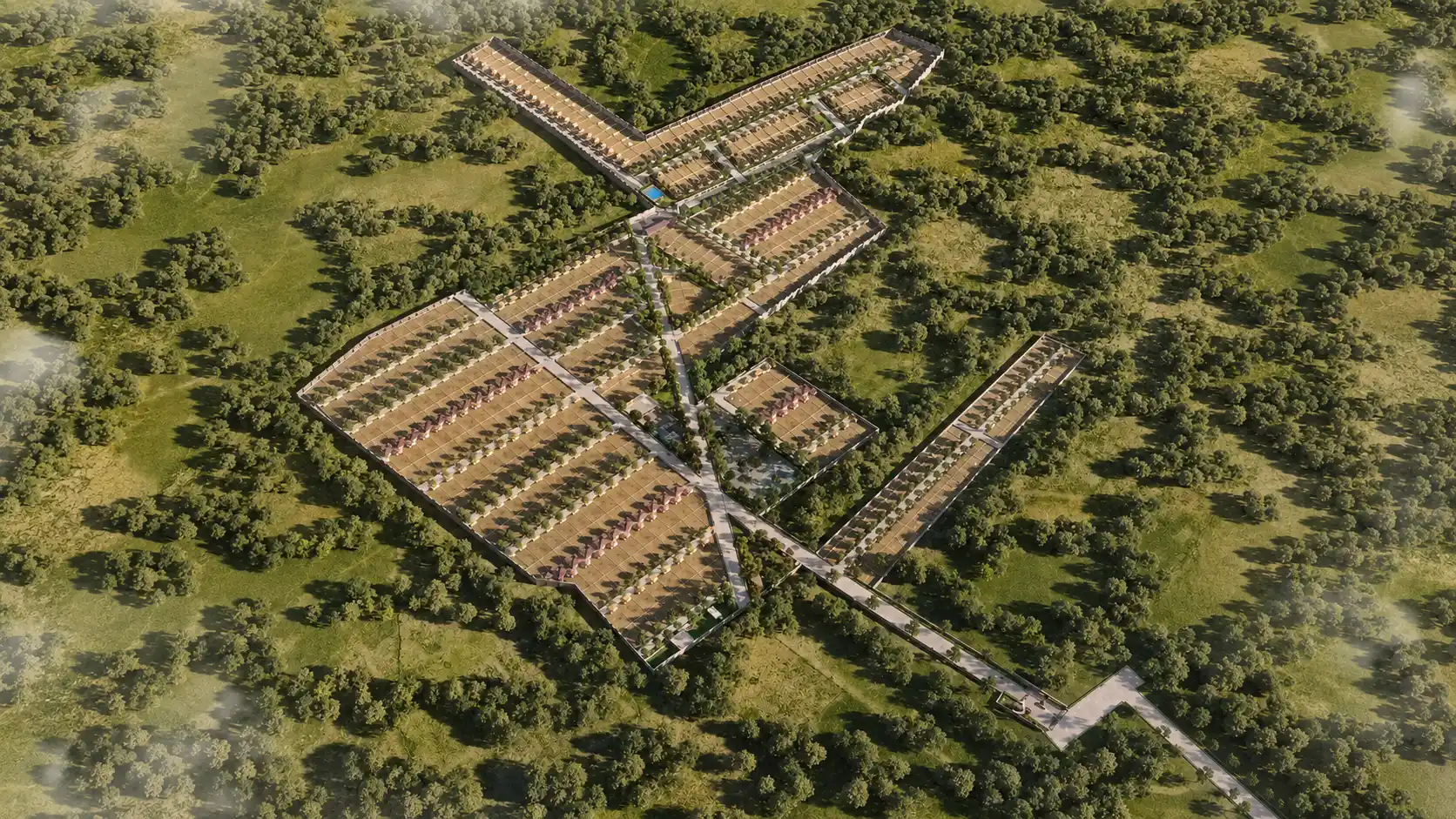 Aerial view across the Artemis Address layout